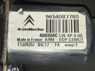 Second-hand car spare part right front window motor for citroen c4 picasso i monospace (ud_) 1.6 hdi oem iam references 9654087780  