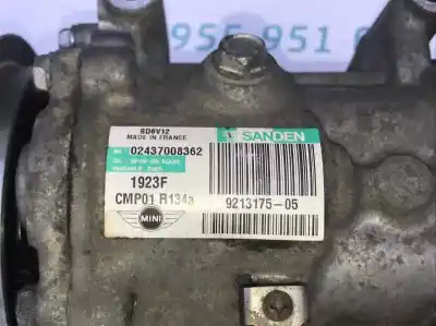 Pezzo di ricambio per auto di seconda mano compressore aria condizionata per mini mini (r56) 1.6 cooper d [1.6 ltr. - 82 kw diesel cat] riferimenti oem iam 921317505  