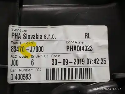 Second-hand car spare part rear left window regulator for kia ceed (cd) 1.6 crdi 136 oem iam references 83470j7000  83450j7000