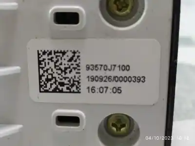 Peça sobressalente para automóvel em segunda mão botão / interruptor elevador vidro dianteiro esquerdo por kia ceed (cd) 1.6 crdi 136 referências oem iam 93570j7100  