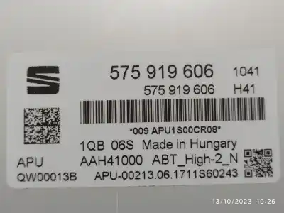 Автозапчастина б/у gps навігаційна система для seat ateca (kh7, khp) 1.6 tdi посилання на oem iam 575919606  