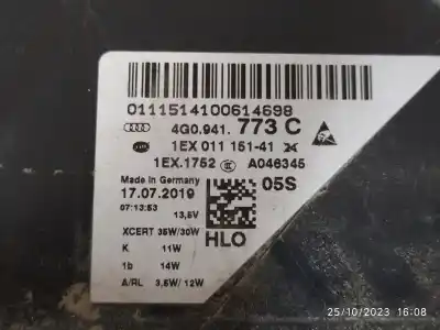 Second-hand car spare part left headlight for audi a6 lim. (4g2) 3.0 tdi oem iam references 4g0941773c  