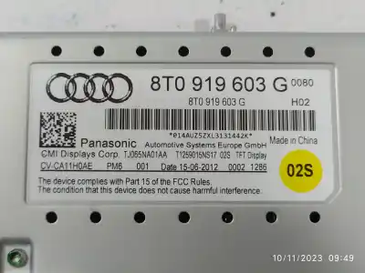 Peça sobressalente para automóvel em segunda mão display gps / multimídia por audi a4 b8 (8k2) 2.0 tdi referências oem iam 8t0919603g   Peça sobressalente para automóvel em segunda mão display gps / multimídia por audi a4 b8 (8k2) 2.0 tdi referências oem iam 8t0919603g