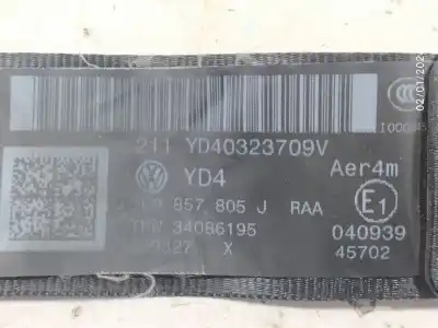 Автозапчастина б/у задній лівий ремін безпеки для volkswagen passat b6 variant (3c5) 2.0 tdi 16v посилання на oem iam 3c9857805j  
