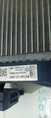 Автозапчастина б/у водяний радіатор для seat leon (5f1) 1.6 tdi посилання на oem iam 5q0121251eb  