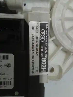 Second-hand car spare part right front window motor for audi a3 (8p1) 1.6 oem iam references 8p0959802h  s0060600014