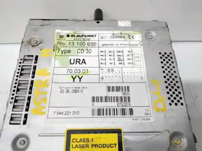 Second-hand car spare part audio system / radio cd for opel astra h berlina h oem iam references 13190856  