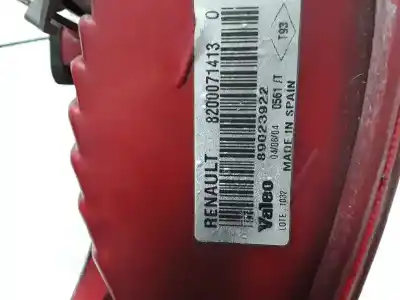 Second-hand car spare part left tailgate light for renault clio ii fase i (b/cbo) bb0e oem iam references 89023922  