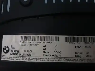 Peça sobressalente para automóvel em segunda mão DISPLAY GPS / MULTIMÍDIA por BMW 3 TOURING (E91)  Referências OEM IAM 65826973671  