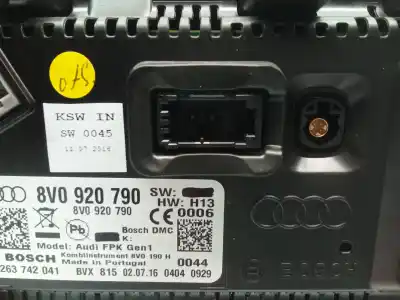 Tweedehands auto-onderdeel instrumentenpaneel voor audi a3 sportback (8p) 2.0 tdi oem iam-referenties 8v0920790 0263742041 