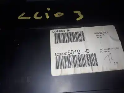 Peça sobressalente para automóvel em segunda mão quadrante por renault clio iii 1.2 16v e85 cat (etanol) referências oem iam 8200305019d  