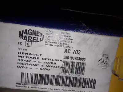 Second-hand car spare part DRIVER LEFT WINDOW REGULATOR for RENAULT MEGANE II BERLINA 5P  OEM IAM references 350103703000 8200325136 8201010926
