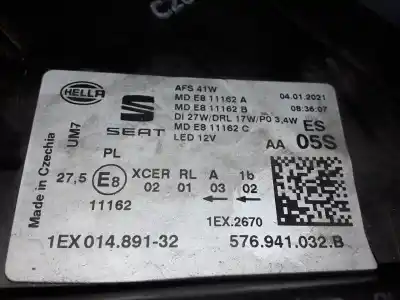 Автозапчастина б/у права фа для cupra ateca (kh7, khp, kbp) 2.0 tsi 4drive посилання на oem iam 576941032b  1ex01489132