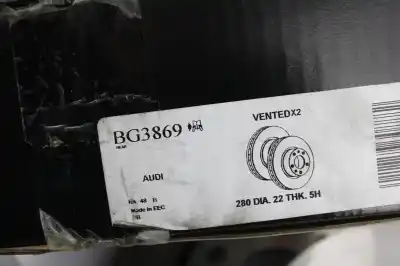 Peça sobressalente para automóvel em segunda mão disco de travão traseiro por audi a8 (4e2) 2.8 v6 24v fsi 209 cv / 154 kw referências oem iam bg3869  