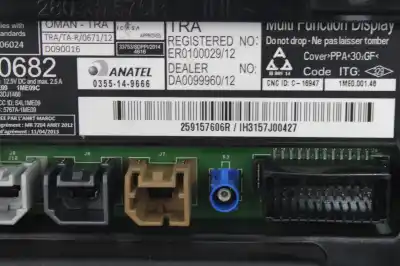 Автозапчастина б/у багатофункційний дисплей для renault captur xmod посилання на oem iam 259157606r  