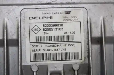Second-hand car spare part ecu engine control for renault grand modus 1.5 dci diesel cat 86 cv / 63 kw oem iam references 8200399038  8200513163