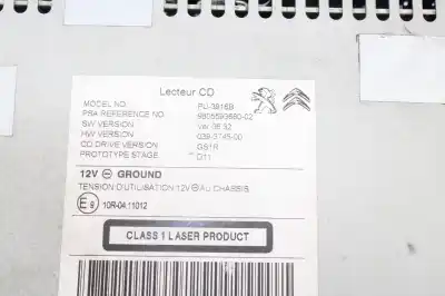 Peça sobressalente para automóvel em segunda mão sistema de áudio / rádio cd por citroen c4 lim. feel referências oem iam 980559368002