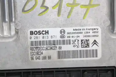 Second-hand car spare part ECU ENGINE CONTROL for CITROEN BERLINGO FURGONETA/MONOVOLUMEN (B9)  OEM IAM references 9664618080  