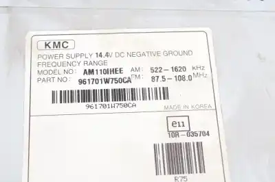Second-hand car spare part audio system / radio cd for kia rio emotion 90 cv / 66 kw oem iam references 96170w750ca