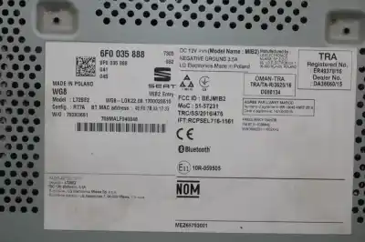 Second-hand car spare part AUDIO SYSTEM / RADIO CD for SEAT IBIZA (KJ1)  OEM IAM references 6F0035888  