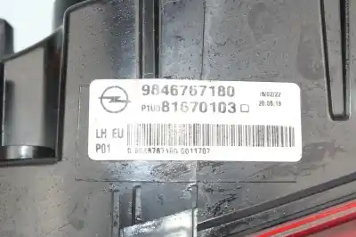 Second-hand car spare part interior left tailgate light for opel crossland x selective oem iam references 9846767180  