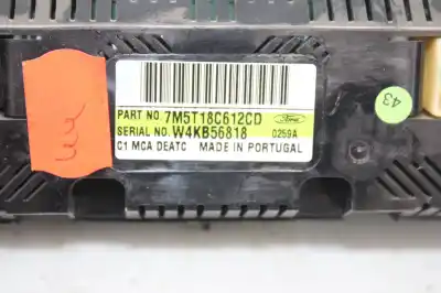 Peça sobressalente para automóvel em segunda mão comando de sofagem (chauffage / ar condicionado)  por ford focus lim. (cb4) trend referências oem iam 7m5t18c612cd  