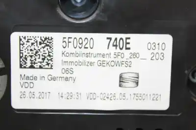 Автозапчастина б/у панель інструментів для seat leon (5f1) style посилання на oem iam 5f0920740e  