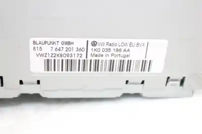 Автозапчастина б/у аудіо система / радіо cd для volkswagen golf vi variant (aj5) 1.6 tdi посилання на oem iam 1k0035186aa   Автозапчастина б/у аудіо система / радіо cd для volkswagen golf vi variant (aj5) 1.6 tdi посилання на oem iam 1k0035186aa