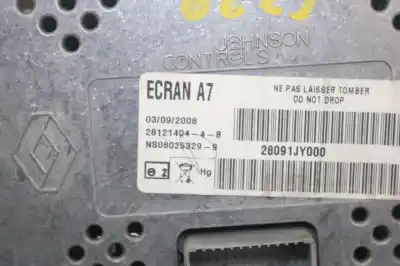 Peça sobressalente para automóvel em segunda mão display gps / multimídia por renault koleos 2.0 dci d fap referências oem iam 281214044b  