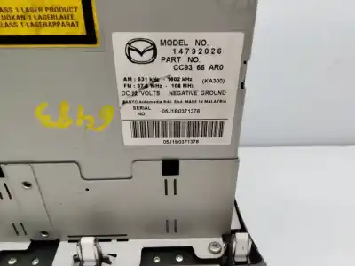 Автозапчасти б/у аудиосистема / радио cd за mazda 5 (cr19) 2.0 cd (cr19) ссылки oem iam 14792026  