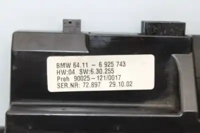 Second-hand car spare part heating / air conditioning control panel for bmw serie 7 (e65/e66) 730d oem iam references 64116925743