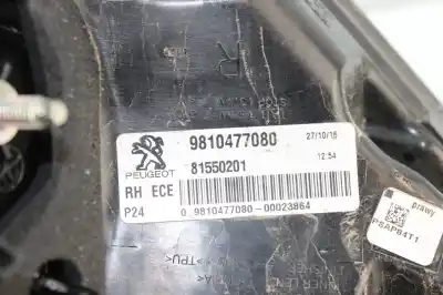 Автозапчастина б/у правий ліхтар для peugeot 3008 monospace (0u_) 2.0 hdi 150 / bluehdi 150 посилання на oem iam 9810477080
