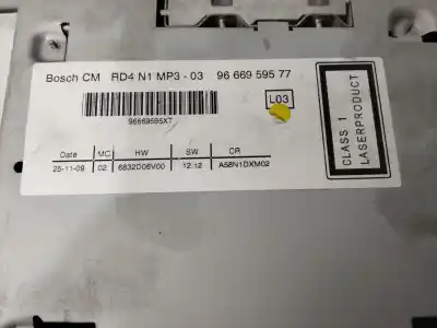 Автозапчастина б/у АУДІО СИСТЕМА / РАДІО CD для PEUGEOT 5008 (0U_, 0E_)  Посилання на OEM IAM 9666959577  