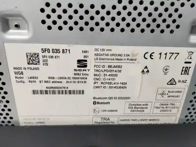 Автозапчастина б/у аудіо система / радіо cd для seat leon st (5f8) 2.0 tdi посилання на oem iam 5f0035871  