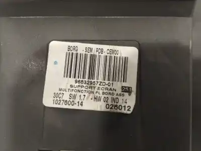 Second-hand car spare part multifunction display for citroen c6 business 170 cv / 125 kw oem iam references 96832957zd  