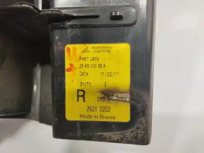 Second-hand car spare part right tailgate light for dacia duster ambiance 4x2 oem iam references 26210202  