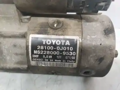 Second-hand car spare part starter motor for toyota yaris (ncp1/nlp1/scp1) 1.0 linea sol oem iam references 281000j010  