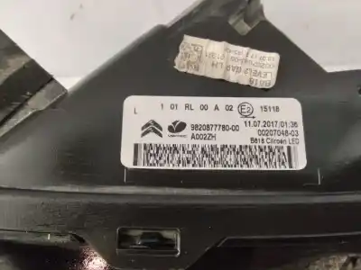 Second-hand car spare part front left headlight for citroen c3 elle oem iam references 9820877780-00  9820877780