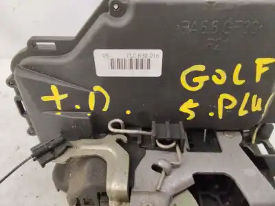 Pezzo di ricambio per auto di seconda mano serratura porta posteriore destra per volkswagen golf plus (5m1) trendline 140 cv / 103 kw riferimenti oem iam 7l0839016  