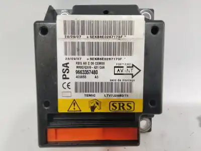 Second-hand car spare part airbag control unit for citroen c3 pluriel 1.4 oem iam references 9663357480