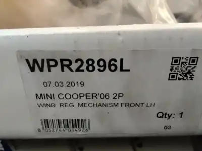 Second-hand car spare part DRIVER LEFT WINDOW REGULATOR for BMW MINI (R56)  OEM IAM references WPR2896L  