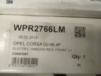 Peça sobressalente para automóvel em segunda mão Elevador De Vidros Dianteira Esquerda por OPEL CORSA C CORSA C Referências OEM IAM WPR2766LM  