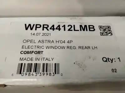 Second-hand car spare part REAR LEFT WINDOW REGULATOR for OPEL ASTRA H BERLINA  OEM IAM references WPR4412LMB  