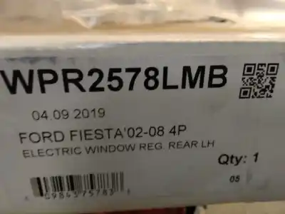 Peça sobressalente para automóvel em segunda mão elevador de vidros traseiro esquerdo por ford fiesta (cbk) ambiente referências oem iam wpr2578lmb  