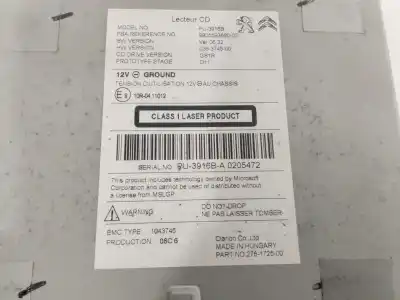 Pièce détachée automobile d'occasion SYSTÈME AUDIO / RADIOCD pour CITROEN DS4  Références OEM IAM 980559368002  980559368002