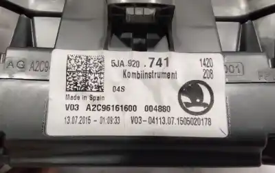 Автозапчастина б/у панель інструментів для skoda rapid active посилання на oem iam 5ja20741   Автозапчастина б/у панель інструментів для skoda rapid active посилання на oem iam 5ja20741