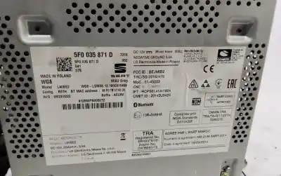Second-hand car spare part audio system / radio cd for seat leon (5f1) reference oem iam references 5f0035871d  
