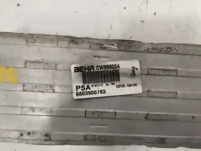 Pezzo di ricambio per auto di seconda mano INTERCOOLER per PEUGEOT 2008 (--.2013->)  Riferimenti OEM IAM 9803900780  