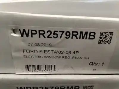 Peça sobressalente para automóvel em segunda mão elevador de vidros traseiro direito por ford fiesta (cbk) ambiente referências oem iam wpr2579rmb  