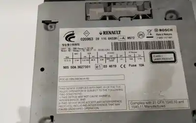 Peça sobressalente para automóvel em segunda mão sistema de áudio / rádio cd por renault koleos expression referências oem iam 281158433r  